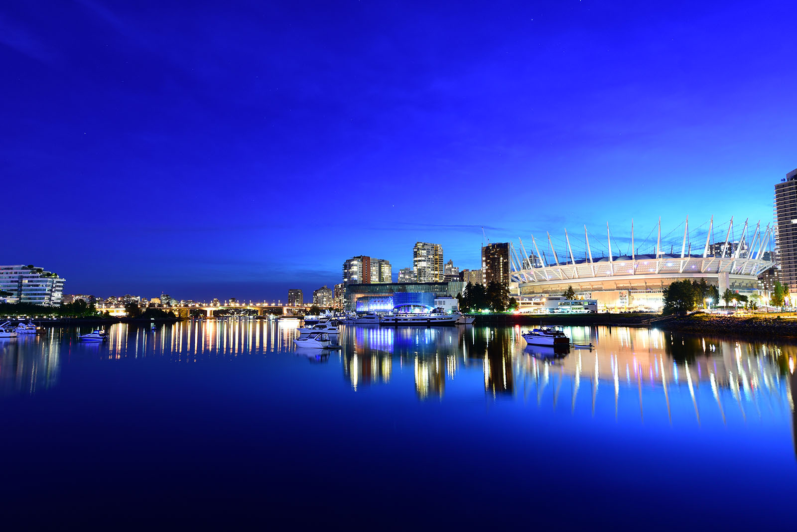 Vancouver skyline at twilight