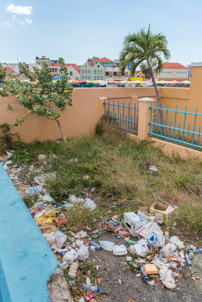 Garbage randomly thrown around the island
