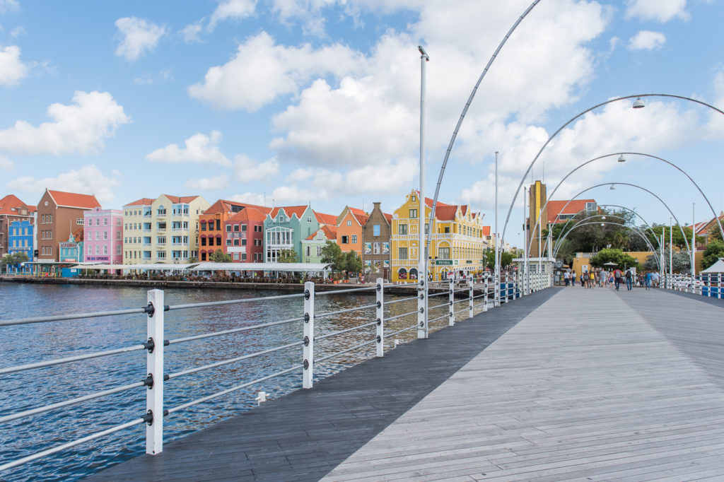 Queen Emma Bridge in Willemstad Curacao